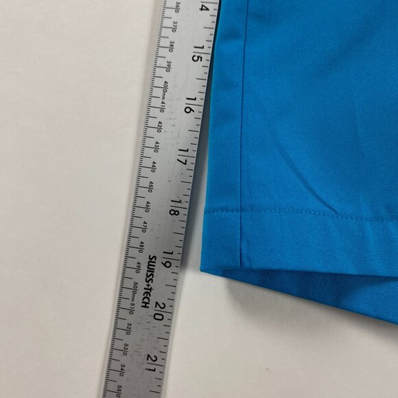 adidas Men's Blue Flat Front Shorts - Picture 11 of 12